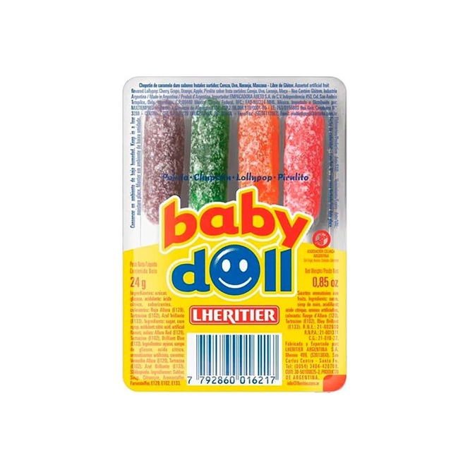 Chupetín baby doll blister Lheritier 24 gramos