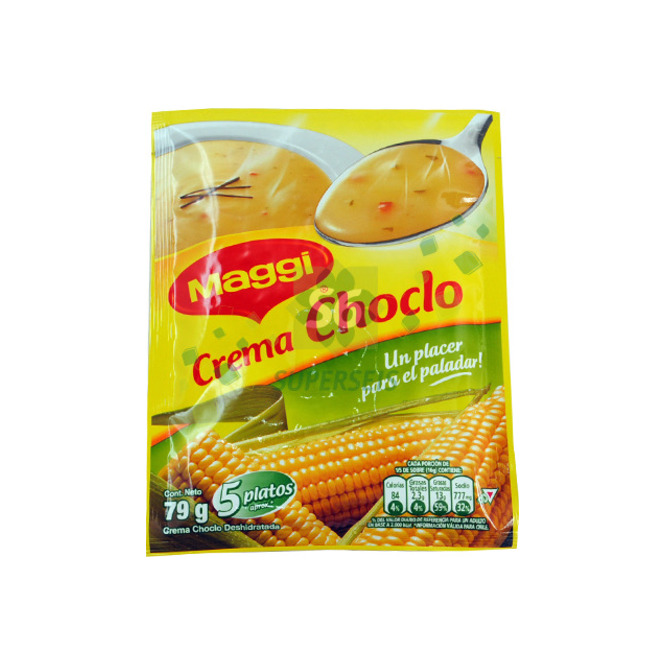 Crema de choclo deshidratado en sobre Maggi 79 gramos