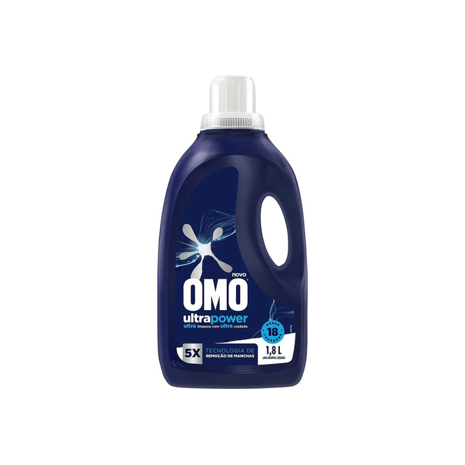 Jabón líquido para ropas ultra power Omo 1,8 litros