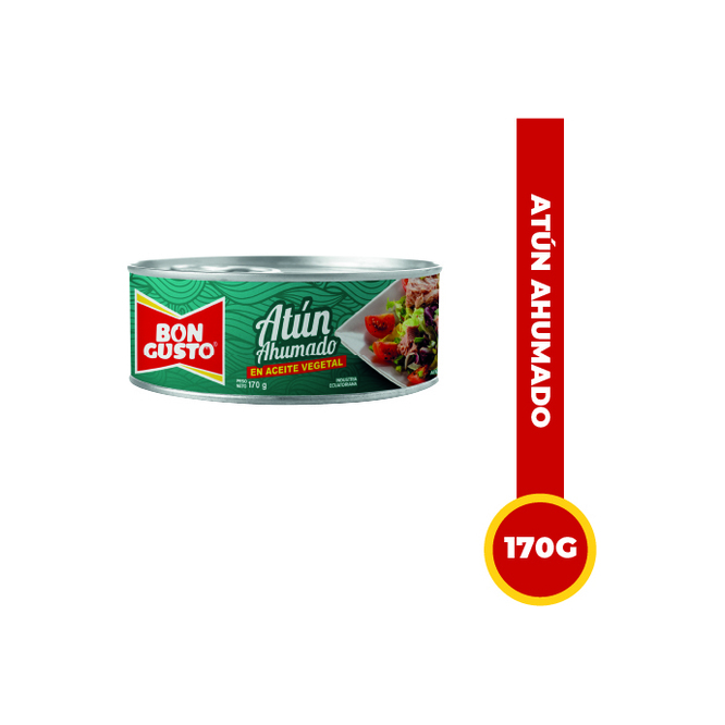 Atún ahumado en aceite vegetal lata Bon Gusto 170 gramos