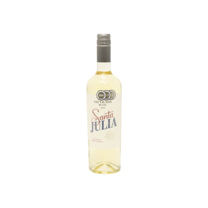 Vino blanco Sauvignon Blanc botella descartable Santa Julia 750 ml