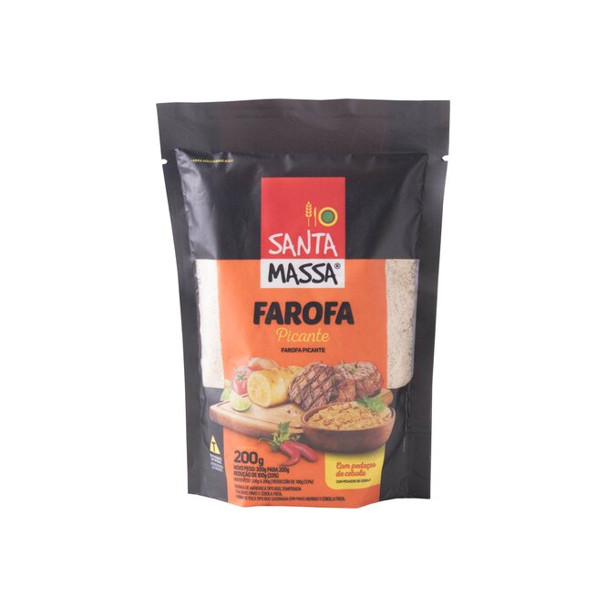 Farofa Picante con cebolla en paquete Santa Massa 200 gramos