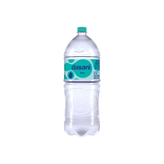 Agua Mineral Sin Gas en botella Dasani 3 litros