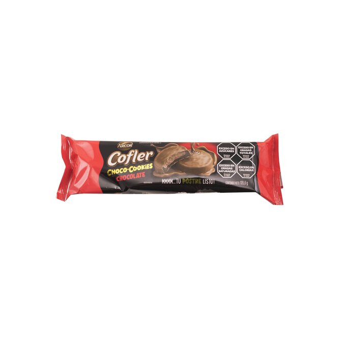 Galletita cookies cubierta de chocolate Cofler 105 gramos