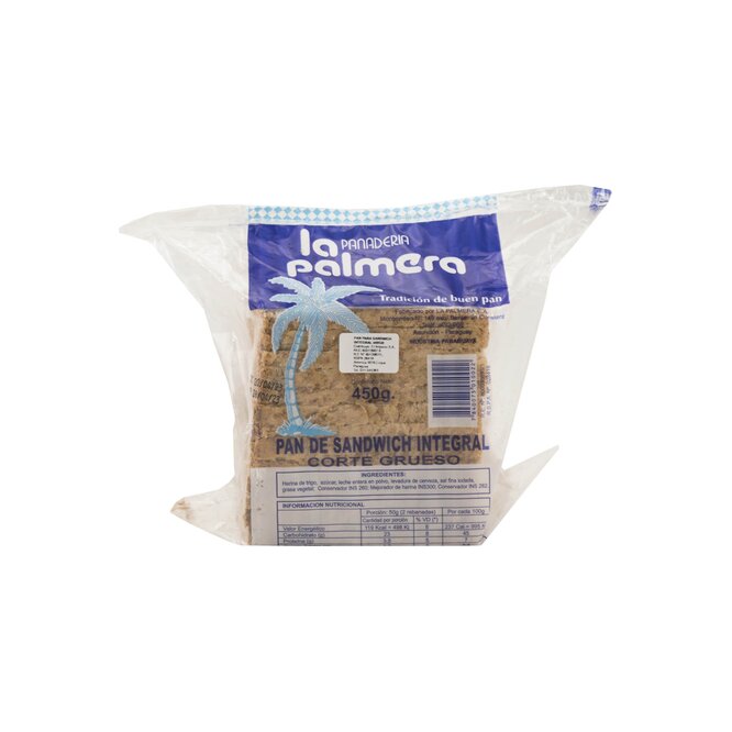PAN DE SANDWICH INTEGRAL LA PALMERA 450G