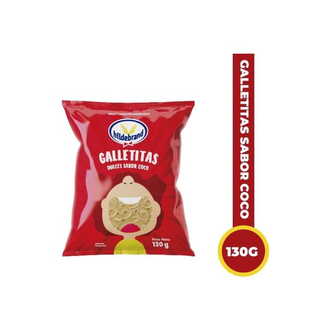 Galletitas en anillos sabor coco paquete Hildebrand 130 gramos