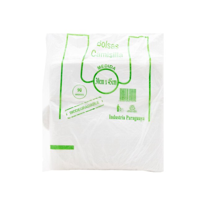 Bolsas Camisilla Biodegradable 30x45 cm 90 unidades