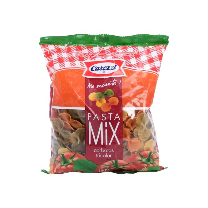 Fideos Corbata Tricolor Carozzi 400 gramos