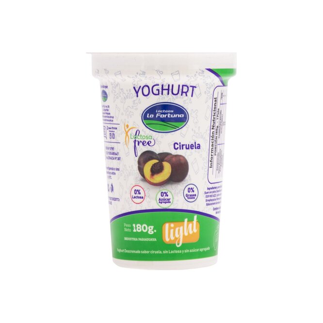 Yogurt light sabor ciruela La Fortuna 180 gramos