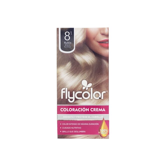 TINTE FLY COLOR RUBIO CLARO CENIZA 8.1