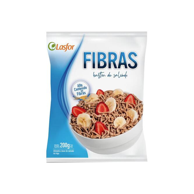 Cereal fibras bastón salvado en paquete Lasfor 200g