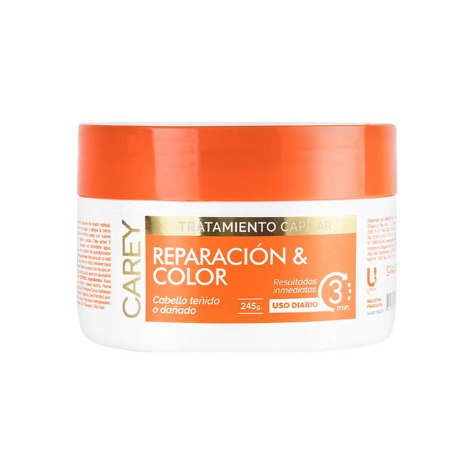 Tratamiento capilar reparación y color frasco Carey 245 gramos
