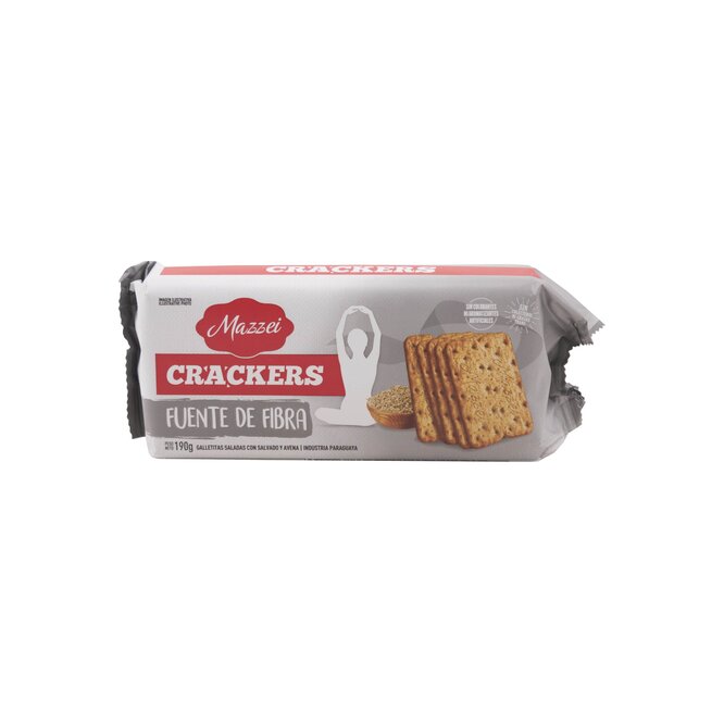 Galletita salvado crackers paquete Mazzei 200 gramos