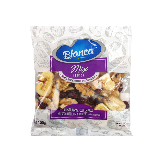 Mix de mezcla frutas secas y deshidratadas Bianca 100 gramos