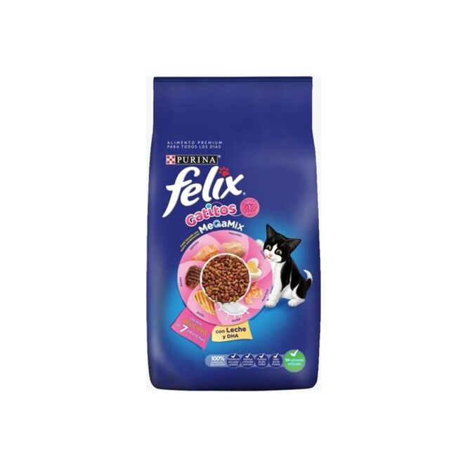 Alimento para gato Gatitos sabor a megamix en bolsa Félix 1 kilo