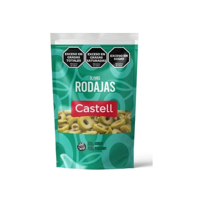 Aceituna en rodajas en doypack Castel 300 gramos