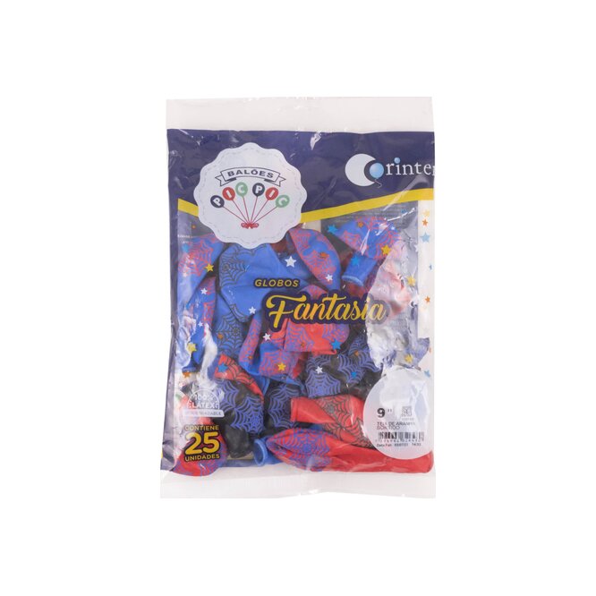 Globos Fantasía Tela Araña Corinter 25 unidades