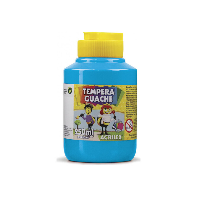 TEMPERA GUACHE CELESTE 250ML ACRILEX FCO