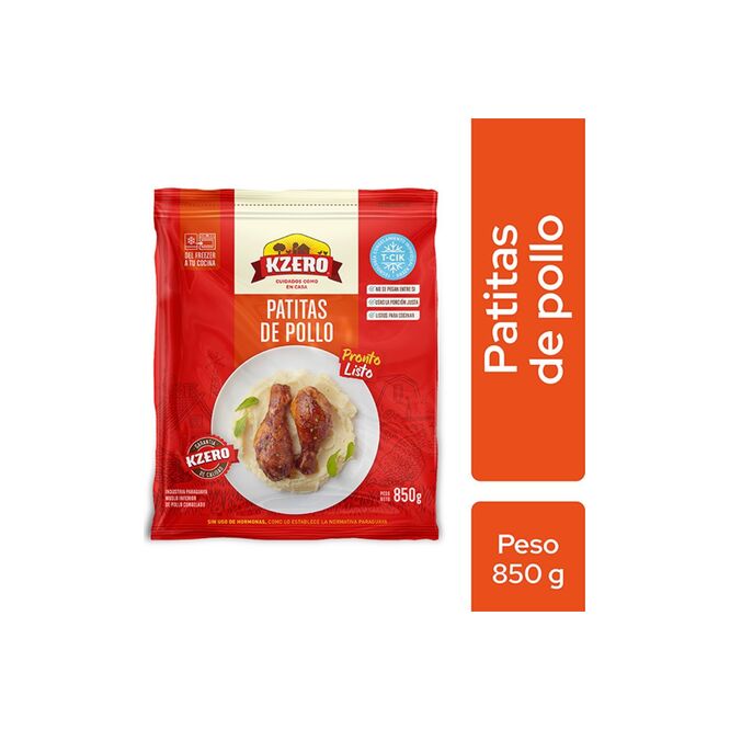 Patitas de Pollo Inferior Congelado Kzero 850 gramos