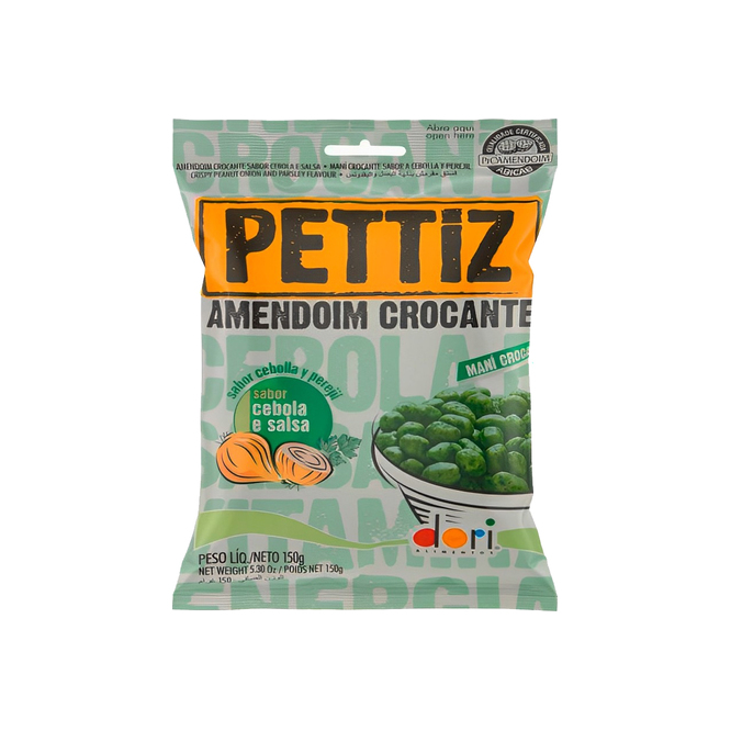 Maní Crocante Sabor Cebolla y Salsa Pettiz 120 gramos