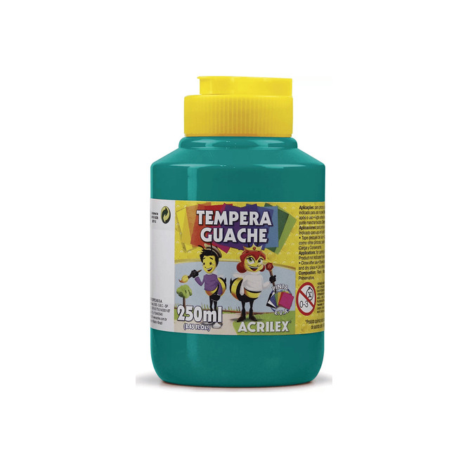 TEMPERA GUACHE VERDE 250ML ACRILEX FCO