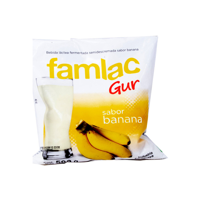 BEBIDA LACTEA  BANANA FAMLAC GUR 500GR S