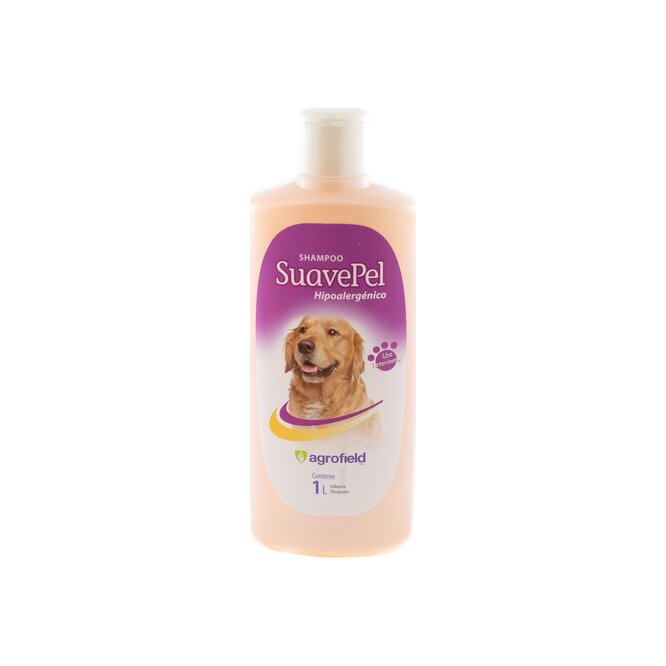 Shampoo hipoalergénico para mascotas Suavepel en frasco Agrofield 1 litro