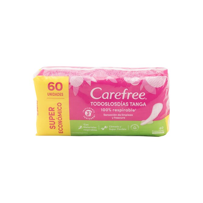 Protectos diario tanga Carefree 60 unidades