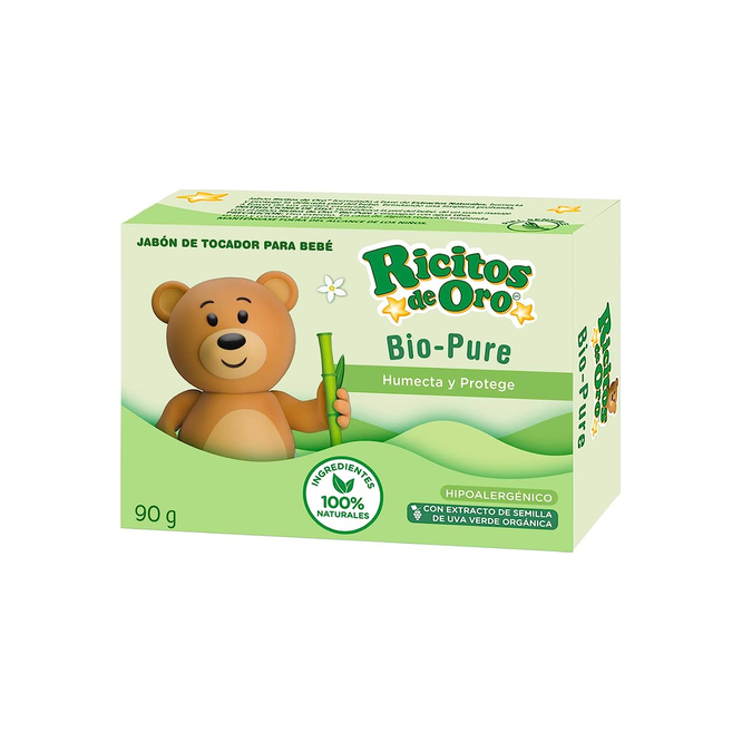 Jabón de tocador bio - pure en caja Ricitos de oro 90 GR