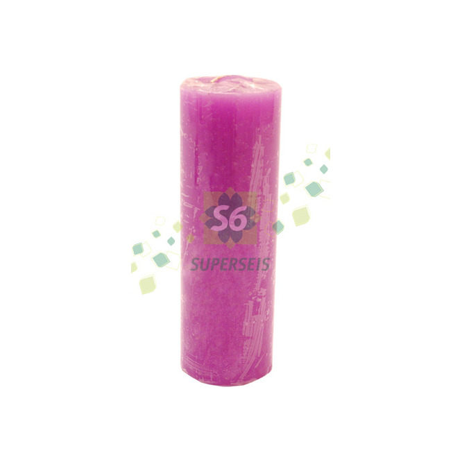 Vela color lila 7 días de 15 cm en paquete Rilape 1 unidad