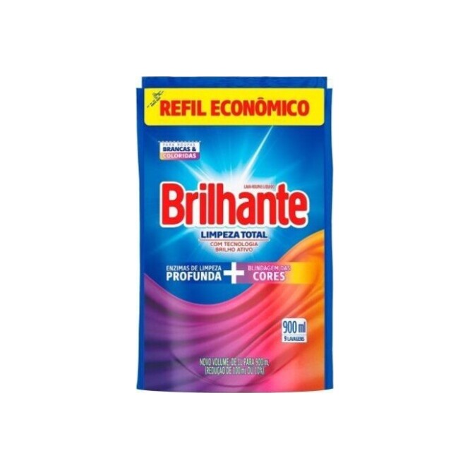 Jabón líquido Limpieza total en frasco Brilhante 900 ml