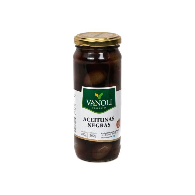 Aceitunas negras Vanoli 200 gramos